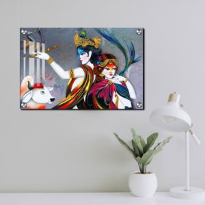 radha krishna acrylic wall photo-housewarming gift ideas