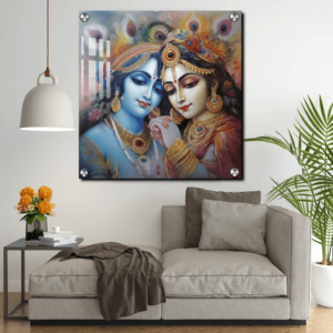 Radha Krishana Acrylic wall painting  Radha Krishna Photo Frame Gifts for housewarming