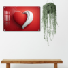 Red Heart Shape Acrylic Wall Photo Gift Ideas For House Warming Ceremony | Best Gift For Anniversary Wall Decor Photo