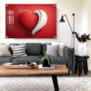 Red Heart Shape Acrylic Wall Photo Gift Ideas For House Warming Ceremony | Best Gift For Anniversary Wall Decor Photo