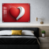 Red Heart Shape Acrylic Wall Photo Gift Ideas For House Warming Ceremony | Best Gift For Anniversary Wall Decor Photo