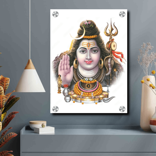 Lord Shiva Acrylic Photo Frame Wall Hanging House Ceremony Gifts | Lord Shiva Ji Wall Decor Photo