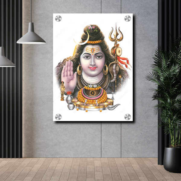 Lord Shiva Acrylic Photo Frame Wall Hanging House Ceremony Gifts | Lord Shiva Ji Wall Decor Photo