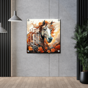 Single Horse Acrylic Painting Best Gift For Griha Pravesh | Best housewarming present ideas