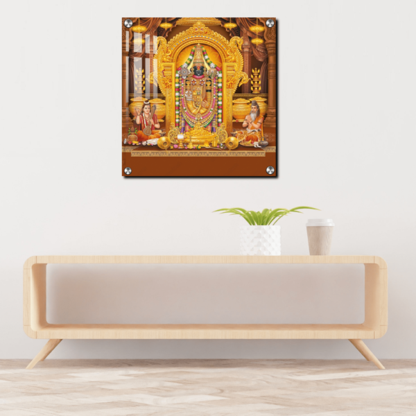 Tirupati Balaji Photo Acrylic Photo Wall Art Gifts For House Warming Ceremony | Lord Tirupati Balaji Photo Frame Wall Decor