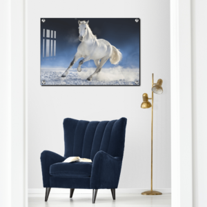 white horse acrylic painting wall decor new home gift ideas2
