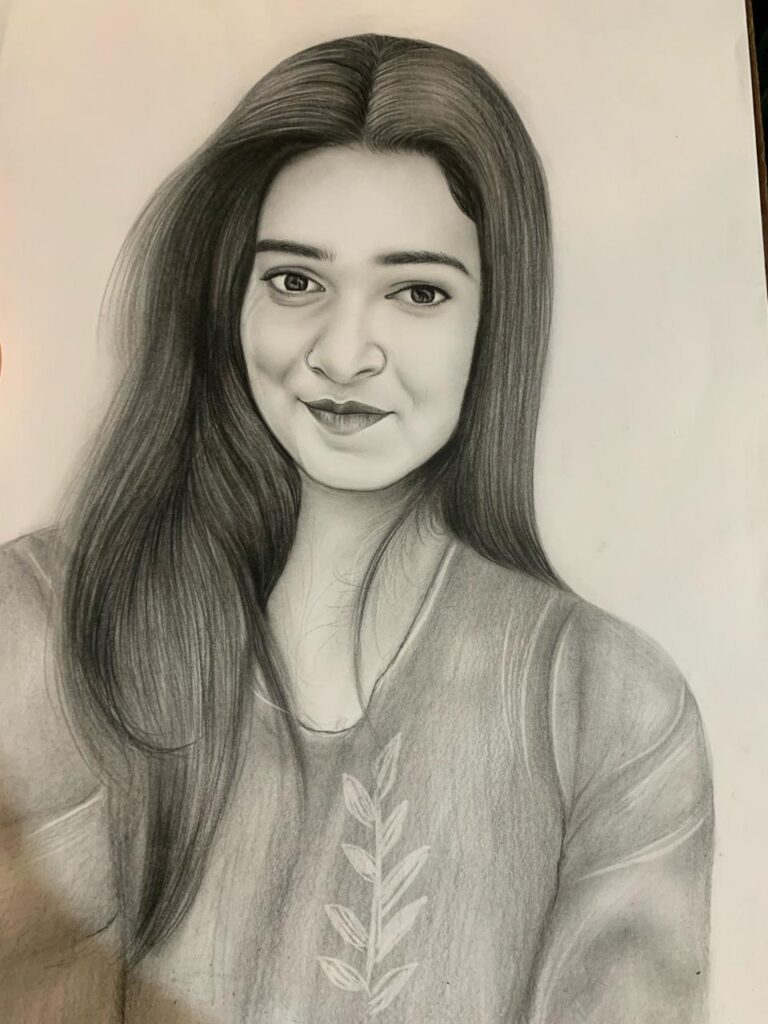 Personalized Hand Made Pencil Portrait Sketch