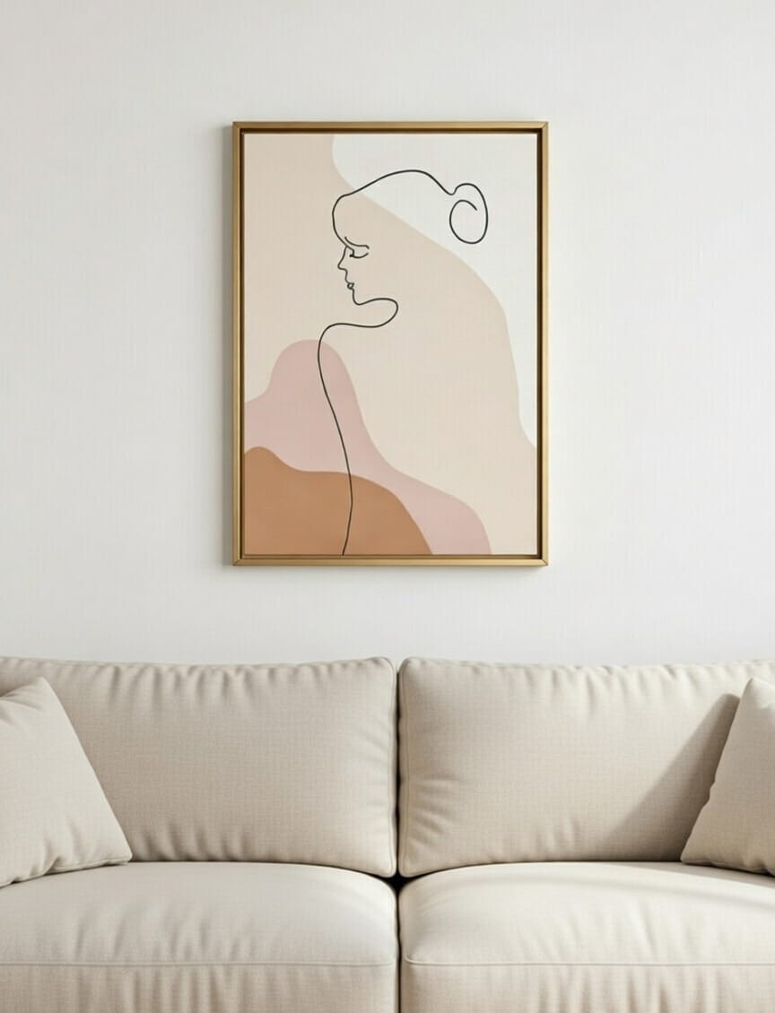 100% Handmade Line Art Canvas Painting Minimalist Abstract Modern Art Wall décor | Painting Gift For Housewarming 6 Buy Handmade Line Art Canvas Painting Minimalist Abstract Modern Art Wall décor