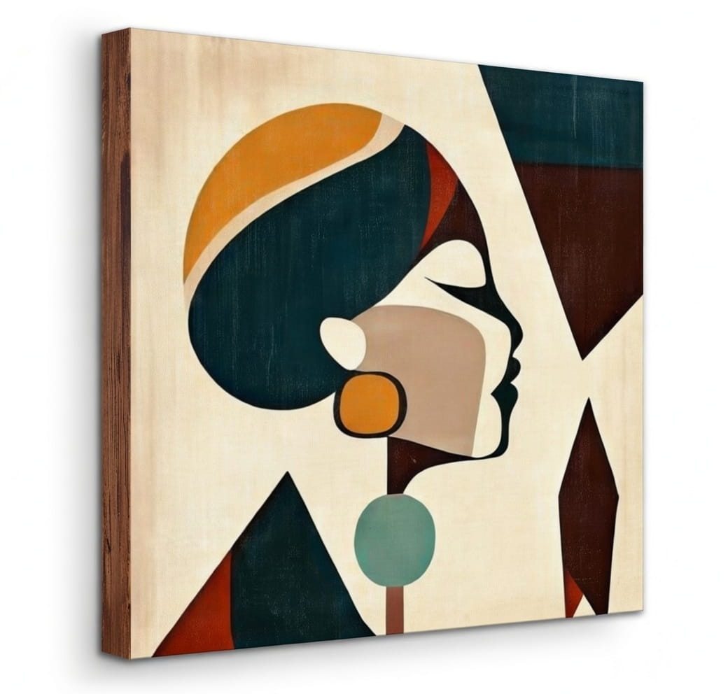 100% Hand Made Abstract Canvas Wall Painting Modern Art Woman Face | Wall Decor & Gift For Housewarming 6 Hand Made Canvas Wall Painting Modern Abstract Woman face in canvas stretched frame