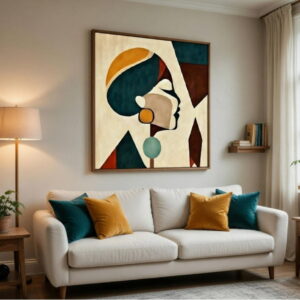 Handmade Abstract Canvas Wall Painting Woman Face Hand Painted Wall Art