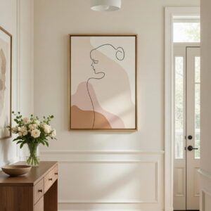 100% Handmade Line Art Canvas Painting Minimalist Abstract Modern Art Wall décor | Painting Gift For Housewarming 20 Handmade Line Art Canvas Painting Abstract Modern Art