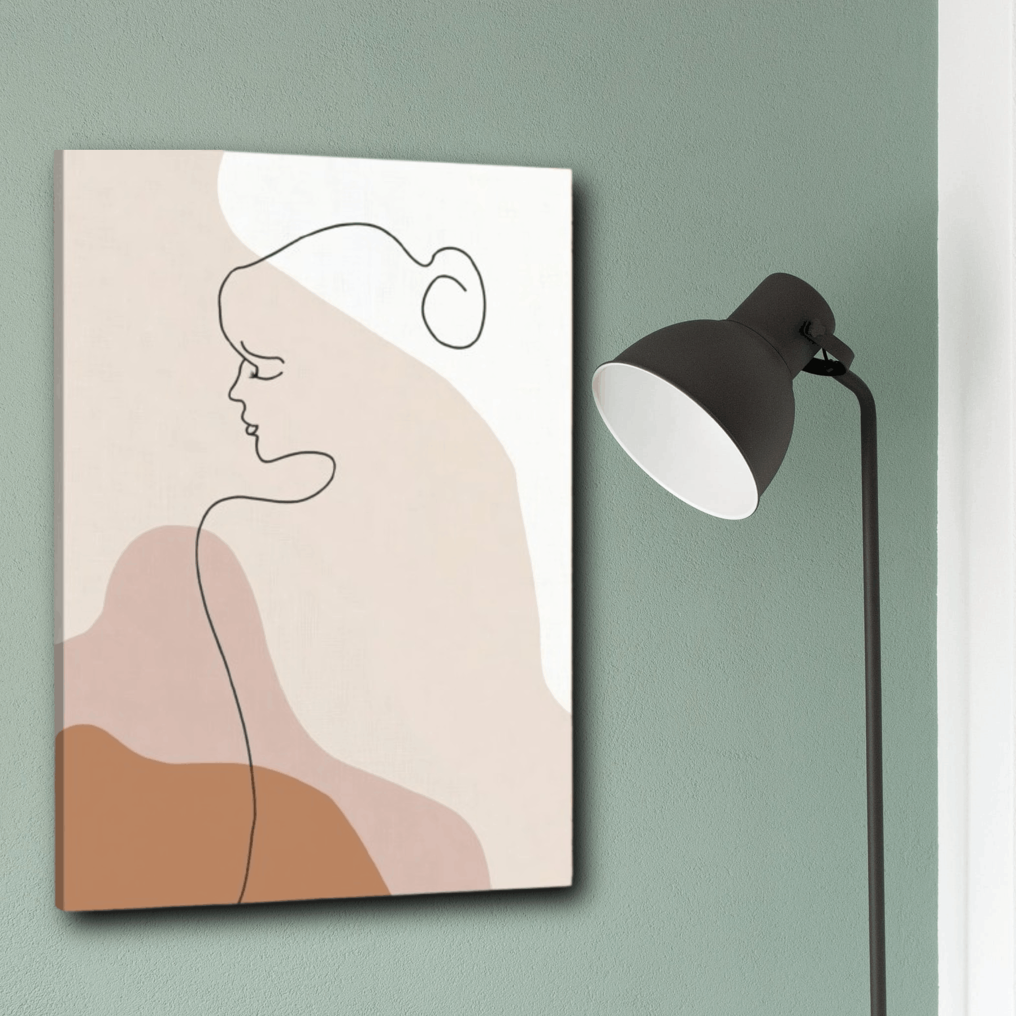 100% Handmade Line Art Canvas Painting Minimalist Abstract Modern Art Wall décor | Painting Gift For Housewarming 3 Handmade Line Art Canvas Painting Minimalist Abstract Modern Art