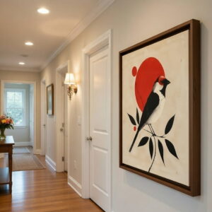 Large Canvas Painting For Living Room Bird Art Canvas - Handmade Canvas wall Painting