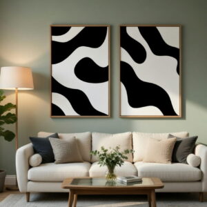 Wall Painting For Living Room Handmade Set Of 2 Abstract Canvas Paintings