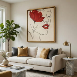 Woman Canvas Art Hand Painted Canvas Floral Hand Painted Wall Art Painting 19 Woman Canvas Art Hand Painted Canvas Floral Hand Painted Wall Art Painting