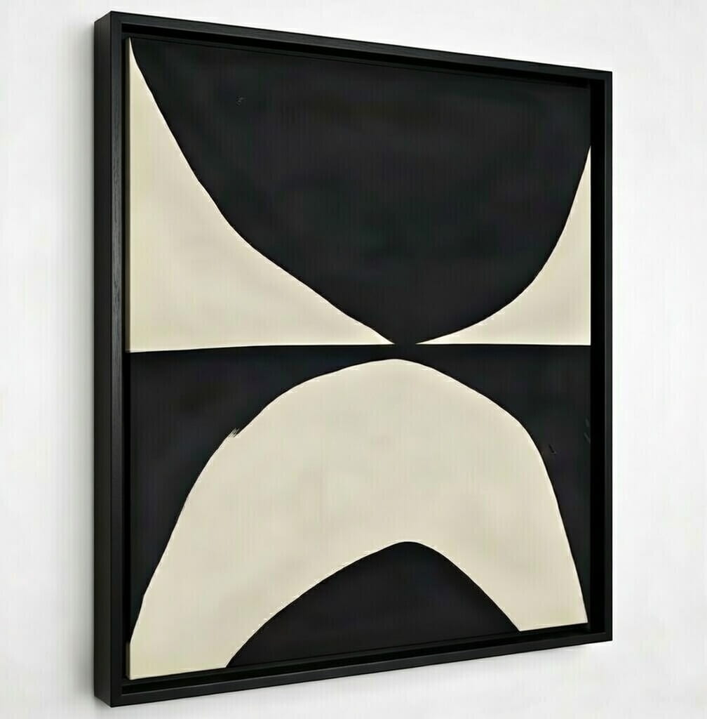 100% Hand Made Canvas Painting Modern Abstract Minimalist Wall Painting | Wall Decor & Gift For Housewarming 7 hand made canvas painting Modern Abstract Minimalist black frame