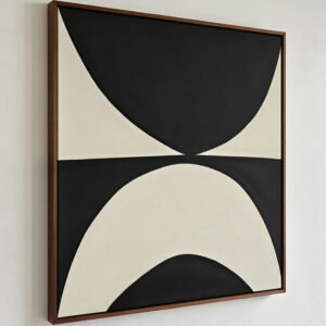 100% Hand Made Canvas Painting Modern Abstract Minimalist Wall Painting | Wall Decor & Gift For Housewarming 15 hand made canvas painting Modern Abstract Minimalist brown frame