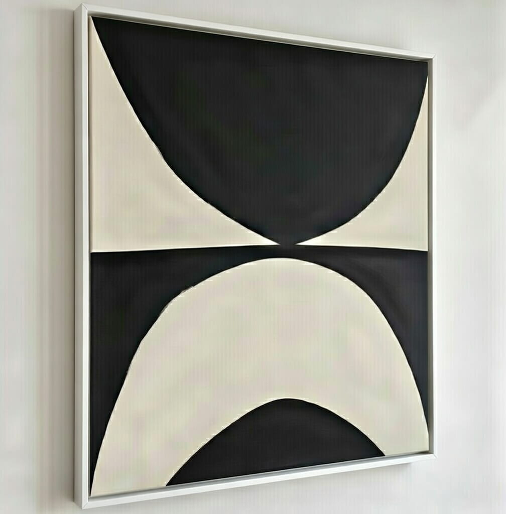 100% Hand Made Canvas Painting Modern Abstract Minimalist Wall Painting | Wall Decor & Gift For Housewarming 6 hand made canvas painting Modern Abstract Minimalist white frame