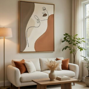 100% Handmade Abstract Line Art Canvas Painting Modern Minimalist Wall Art | Painting For Wall Decor For Living Room 16 100% Handmade Abstract Line Art Canvas Painting Large canvas painting