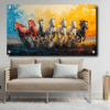 Seven Horses Painting Acrylic Photo Frame