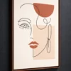Abstract Woman Face Line Art Painting On Canvas for wall decor