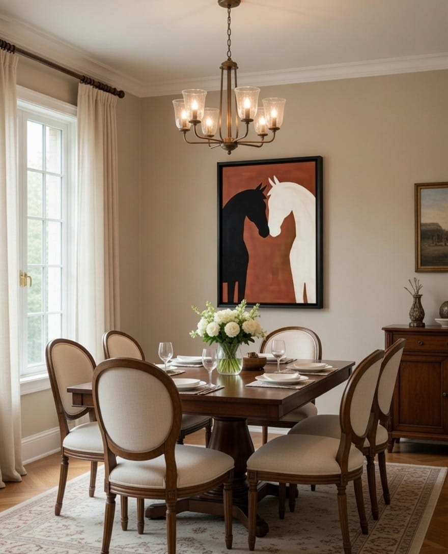 Buy Two Horse Canvas Painting 100% Handmade | Black And White Horse Painting On Canvas 5 Buy Two Horse Canvas Painting online Black And White Horse Painting On Canvas