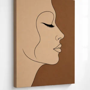 Hand Made Elegant Modern Abstract Woman Face Canvas Painting | Girl Face Canvas Painting For Gifting 17 Hand Made Abstract Woman Face Canvas wall Painting
