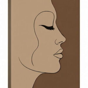 Hand Made Elegant Modern Abstract Woman Face Canvas Painting | Girl Face Canvas Painting For Gifting 15 Hand Made Abstract Woman Face on Canvas Painting in stretched canvas frame