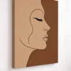 Hand Made Elegant Modern Abstract Woman Face Canvas Painting | Girl Face Canvas Painting For Gifting 2 Hand Made Elegant Modern Abstract Woman Face Canvas Painting