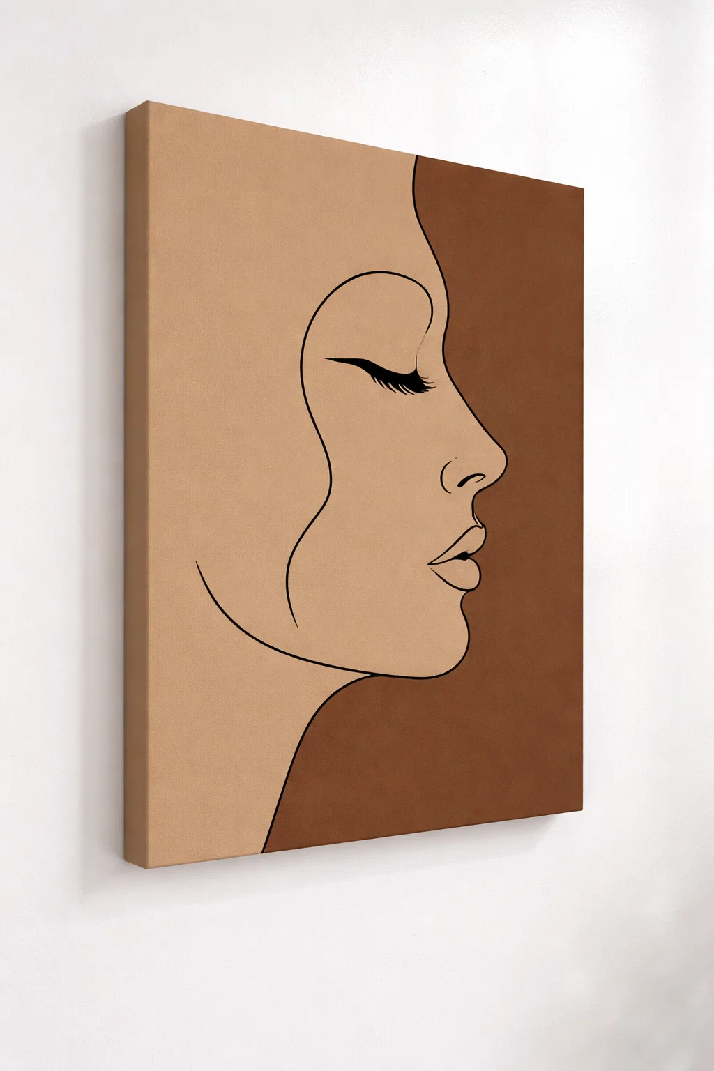 Hand Made Elegant Modern Abstract Woman Face Canvas Painting | Girl Face Canvas Painting For Gifting 3 Hand Made Elegant Modern Abstract Woman Face Canvas Painting