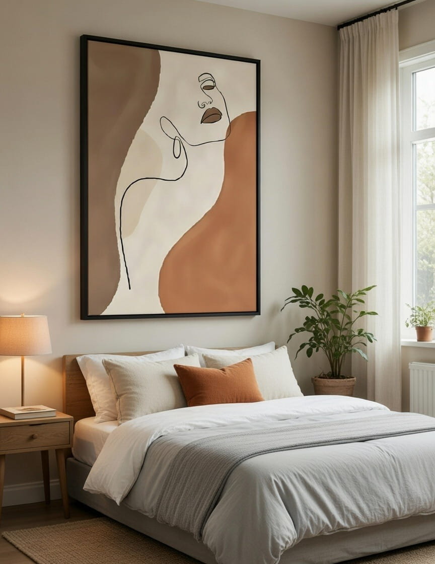 100% Handmade Abstract Line Art Canvas Painting Modern Minimalist Wall Art | Painting For Wall Decor For Living Room 3 Handmade Abstract Line Art Canvas Painting Buy Online