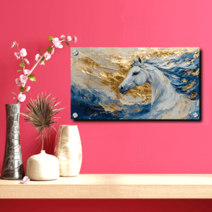 one Horse Painting Acrylic Photo Frame White Horse Decoration Ideas Living Room Horse Home Decor Acrylic Wall Art