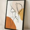 Buy 100% Handmade Abstract Woman Painting On Canvas Wall Painting For Living Room 1 Handmade Abstract Woman Painting On Canvas Wall Painting in black floater frame