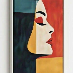 Buy 100% Handmade Canvas Painting Online Modern Art Woman Portrait | Hand Painted Wall Art 16 Handmade Canvas Painting Online Modern Art Woman Portrait in white floater frame