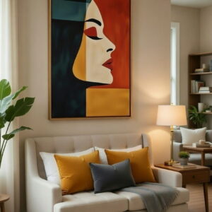 Handmade Large Canvas Painting Online Modern Art Woman Portrait